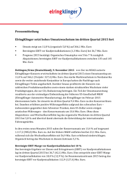 Pressemitteilung - ElringKlinger AG
