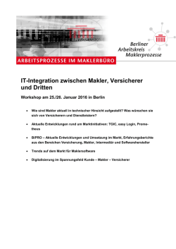 IT-Integration zwischen Makler, Versicherer und Dritten