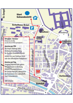 Start Schwedentritt Ortsplan / Anreise Anreise per PW Bei Ampel