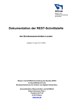 Doku der REST-Schnittstelle des BWaStr
