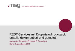 Microservices mit Dropwizard – REST-Services ruck-zuck - BED-Con
