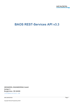BAOS REST-Services API v3.3 -
