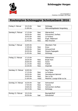 Routenplan Schöneggler Schnitzelbank 2016