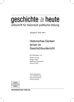 Gfh-2016-01-Inhalt - Verband der Geschichtslehrer Deutschlands eV