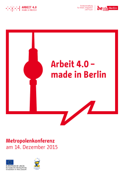 Arbeit 4.0 – made in Berlin
