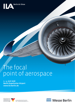 ILA Berlin Air Show | Brosch&uuml;re | The focal point of aerospace