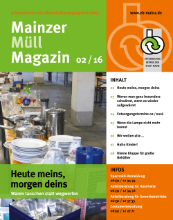 MMM Ausgabe 2/2016 - Entsorgungsbetrieb der Stadt Mainz