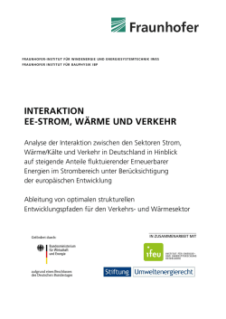 INTERAKTION EE-STROM, W&Auml;RME UND VERKEHR