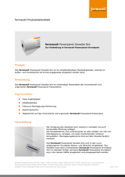 fermacell Produktdatenblatt fermacell Powerpanel Gewebe fein