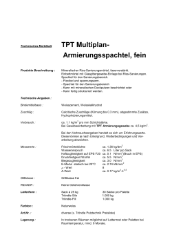 TPT Multiplan- Armierungsspachtel, fein