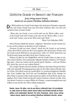 G&ouml;ttliche Gnade im Bereich der Finanzen