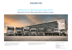 Willkommen im Mercedes-Benz Werk Wörth Welcome to the