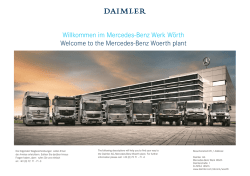 Willkommen im Mercedes-Benz Werk W&ouml;rth Welcome to the