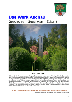 Werk Aschau Chronik