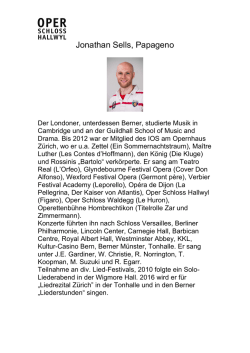 Jonathan Sells - Oper Schloss Hallwyl