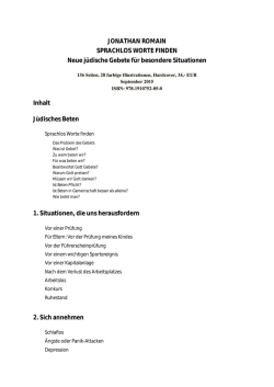 JONATHAN ROMAIN SPRACHLOS WORTE FINDEN Neue j&uuml;dische