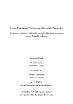 Indoor Positioning Technologien f&uuml;r mobile Endger&auml;te