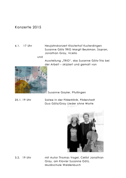 Konzerte 2015 als PDF-Download - Susanne Götz, Klavier, Cembalo