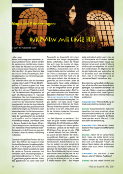 Interview mit einer Hexe