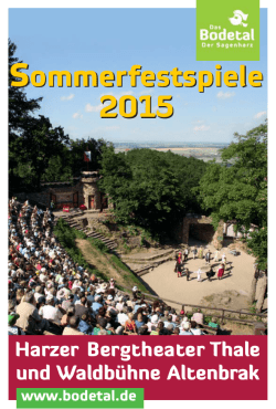 Harzer Bergtheater - Spielplanheft 2015