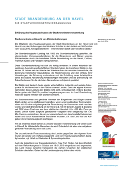 DIE STADTVERORDNETENVERSAMMLUNG Stadtverordnete