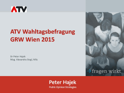 LTW Wien 2015 - Peter Hajek Public Opinion Strategies GmbH