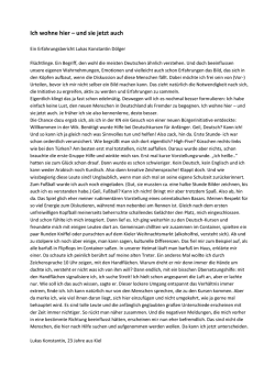 Ich wohne hier &ndash; und sie jetzt auch