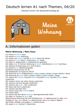 Meine Wohnung - deutschlernerblog – für alle, die Deutsch lernen