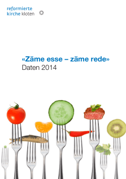 Zäme esse – zäme rede - Reformierte Kirche Kloten