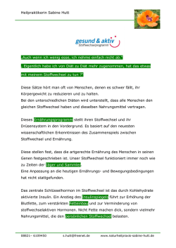 Heilpraktikerin Sabine Hutt &bdquo;Auch wenn ich wenig esse, ich nehme