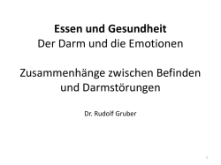 Essen und Gesundheit Der Darm und die Emotionen