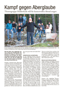 Anzeiger vom 29.11.2012 - Theatergruppe Holderbank