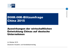 DIHK-IHK-Blitzumfrage China 2015