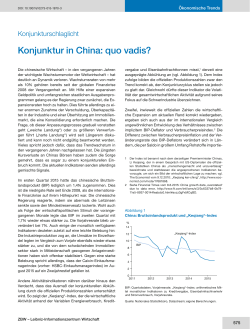 Konjunktur in China: quo vadis?