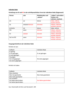 Grammatik indirekte Rede