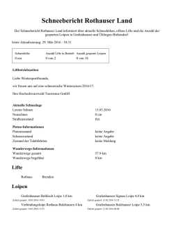 Schneebericht Rothauser Land