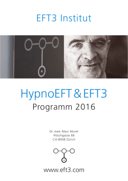 EFT3 Institut Programm 2016