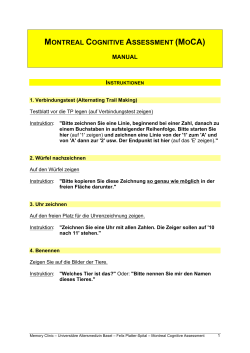 MoCa Manual - Universit&auml;res Zentrum f&uuml;r Hausarztmedizin beider