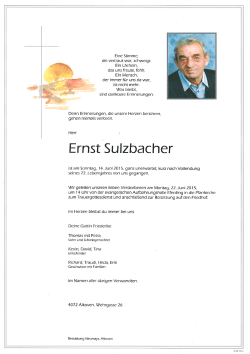 die vertraut war, schweigt.