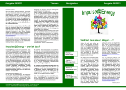 Impulse@Energy &ndash; wer ist das? Vertraut den neuen Wegen &hellip;?