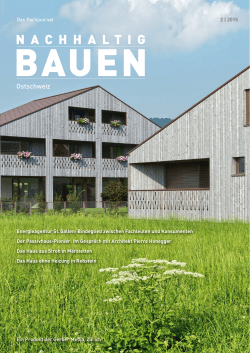 Nachhaltig Bauen - Fäh Architektur