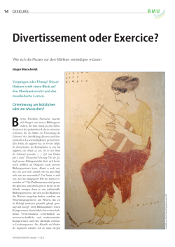Divertissement oder Exercice?
