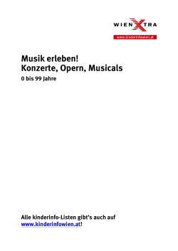 Musik erleben! Konzerte, Opern, Musicals