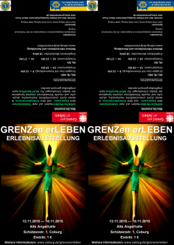 GRENZen erLEBEN GRENZen e