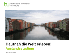 Hautnah die Welt erleben! - Referat Internationales