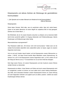 Körpersprache und aktives Zuhören als Werkzeuge der