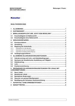 Künstler - Migrationsamt