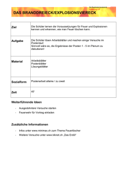 das branddreieck/explosionsviereck