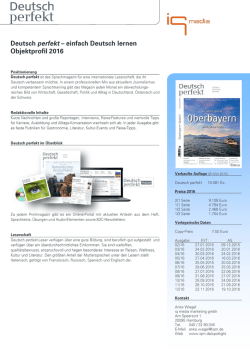 Deutsch Perfekt - Keyfacts 2016
