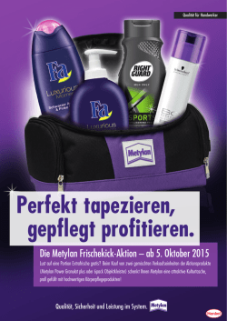 Perfekt tapezieren, gepflegt profitieren.